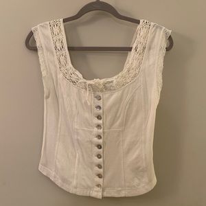 Free People White Top